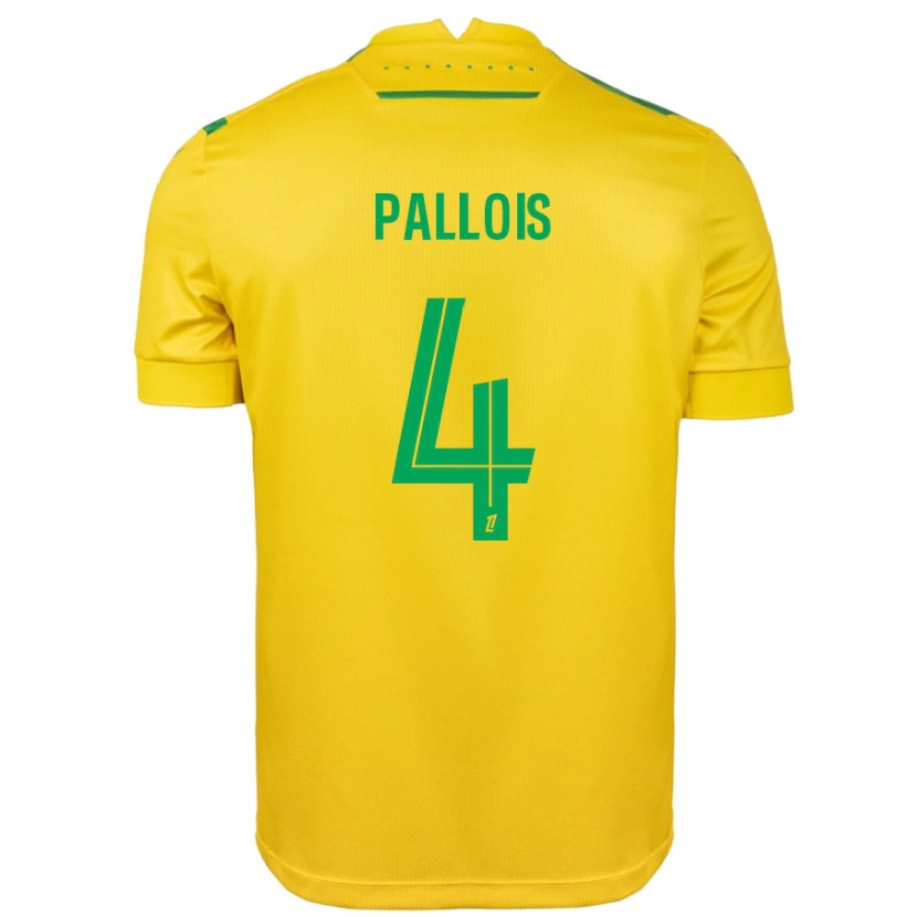 Danxen Hombre Camiseta Nicolas Pallois #4 Amarillo Verde 1ª Equipación 2024/25 La Camisa México