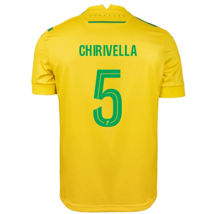 Danxen Hombre Camiseta Pedro Chirivella #5 Amarillo Verde 1ª Equipación 2024/25 La Camisa México
