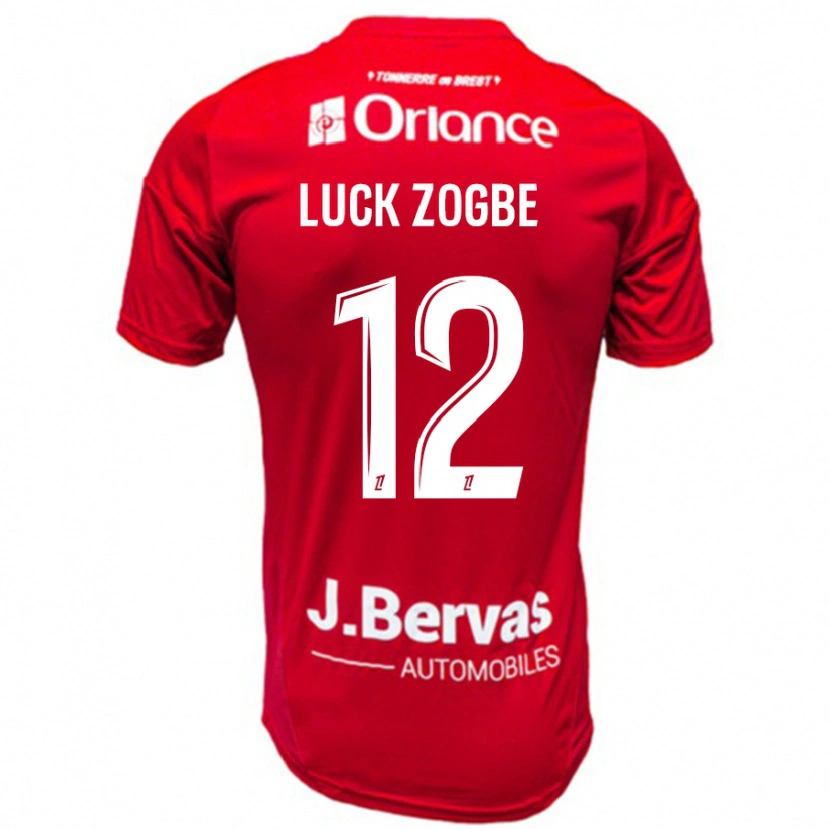 Danxen Hombre Camiseta Luck Zogbé #12 Rojo Blanco 1ª Equipación 2024/25 La Camisa México