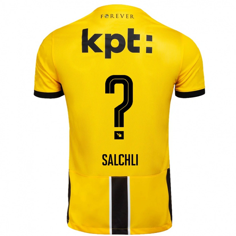 Danxen Hombre Camiseta Ruben Salchli #0 Amarillo Negro 1ª Equipación 2024/25 La Camisa México