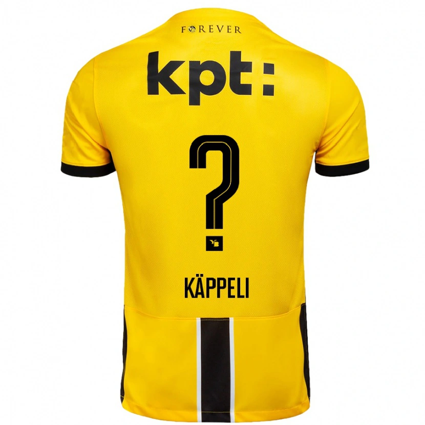 Danxen Hombre Camiseta Cuno Käppeli #0 Amarillo Negro 1ª Equipación 2024/25 La Camisa México