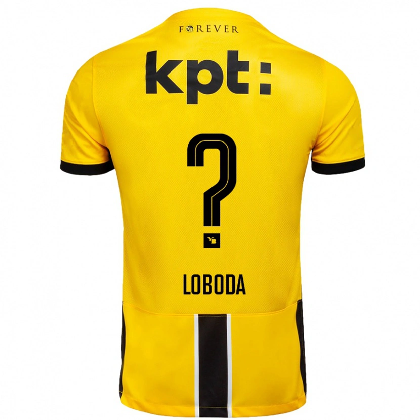 Danxen Hombre Camiseta Vincent Loboda #0 Amarillo Negro 1ª Equipación 2024/25 La Camisa México