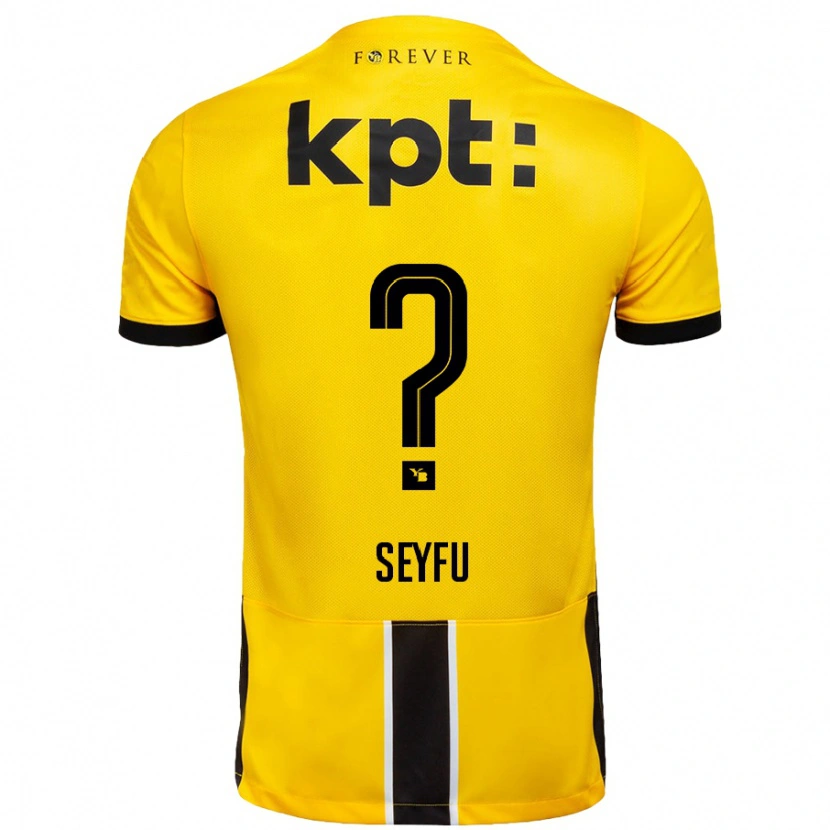 Danxen Hombre Camiseta Josiah Seyfu #0 Amarillo Negro 1ª Equipación 2024/25 La Camisa México
