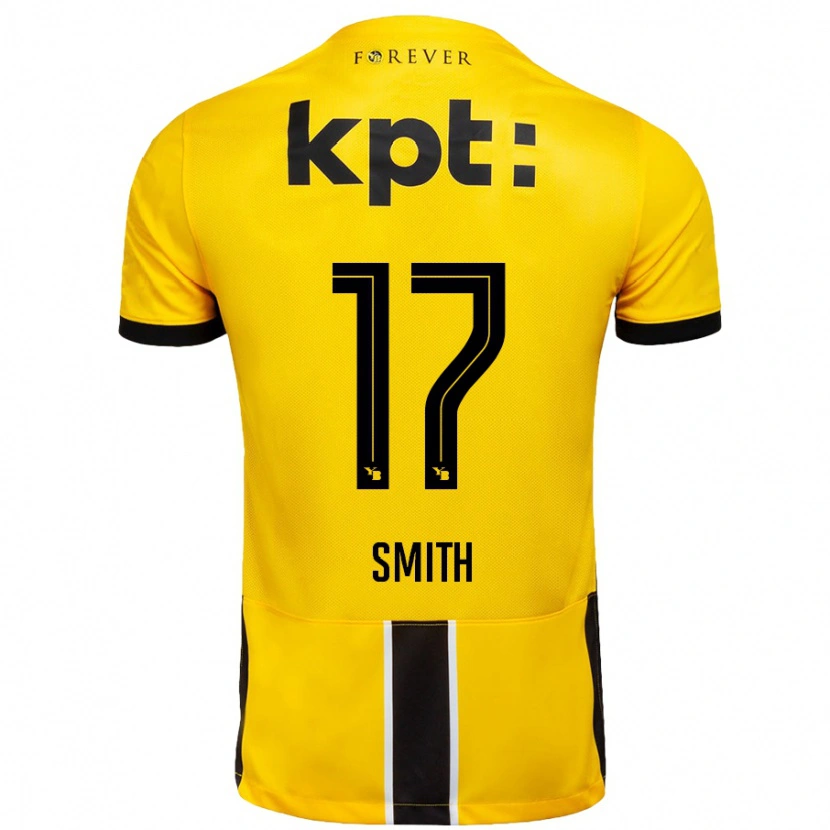 Danxen Hombre Camiseta Rhodri Smith #17 Amarillo Negro 1ª Equipación 2024/25 La Camisa México