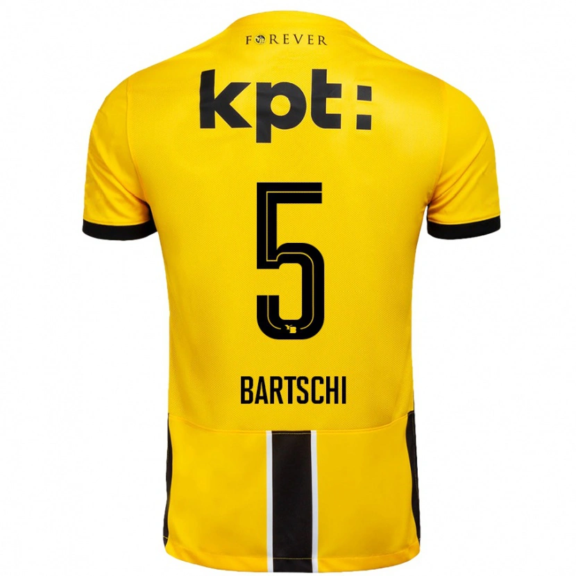 Danxen Hombre Camiseta Lorena Bärtschi #5 Amarillo Negro 1ª Equipación 2024/25 La Camisa México