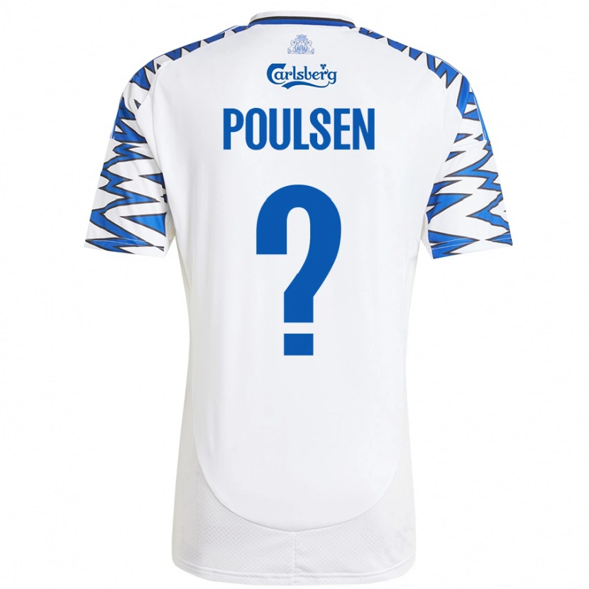 Danxen Hombre Camiseta Xander Poulsen #0 Blanco Azul Cielo 1ª Equipación 2024/25 La Camisa México