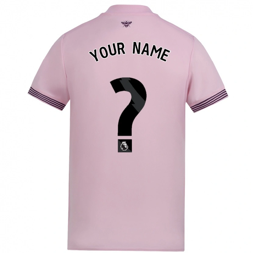 Danxen Hombre Camiseta Su Nombre #0 Rosa 2ª Equipación 2024/25 La Camisa México