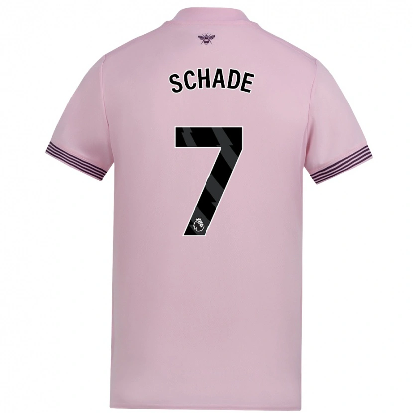 Danxen Hombre Camiseta Kevin Schade #7 Rosa 2ª Equipación 2024/25 La Camisa México