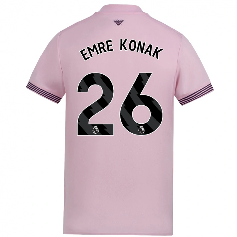 Danxen Hombre Camiseta Yunus Emre Konak #26 Rosa 2ª Equipación 2024/25 La Camisa México