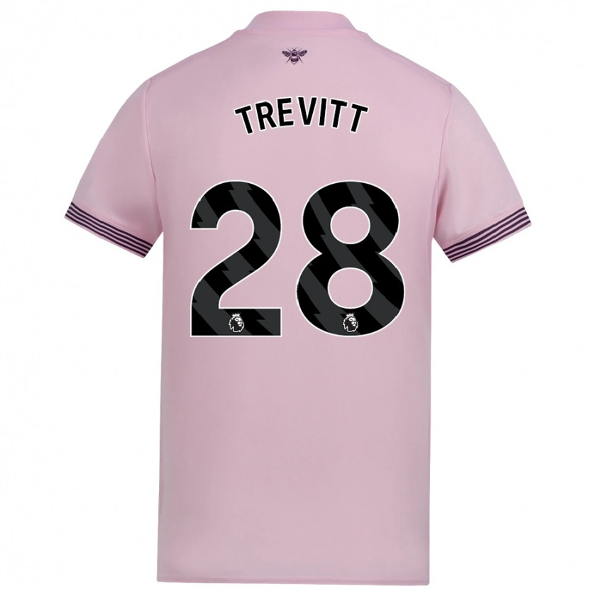 Danxen Hombre Camiseta Ryan Trevitt #28 Rosa 2ª Equipación 2024/25 La Camisa México