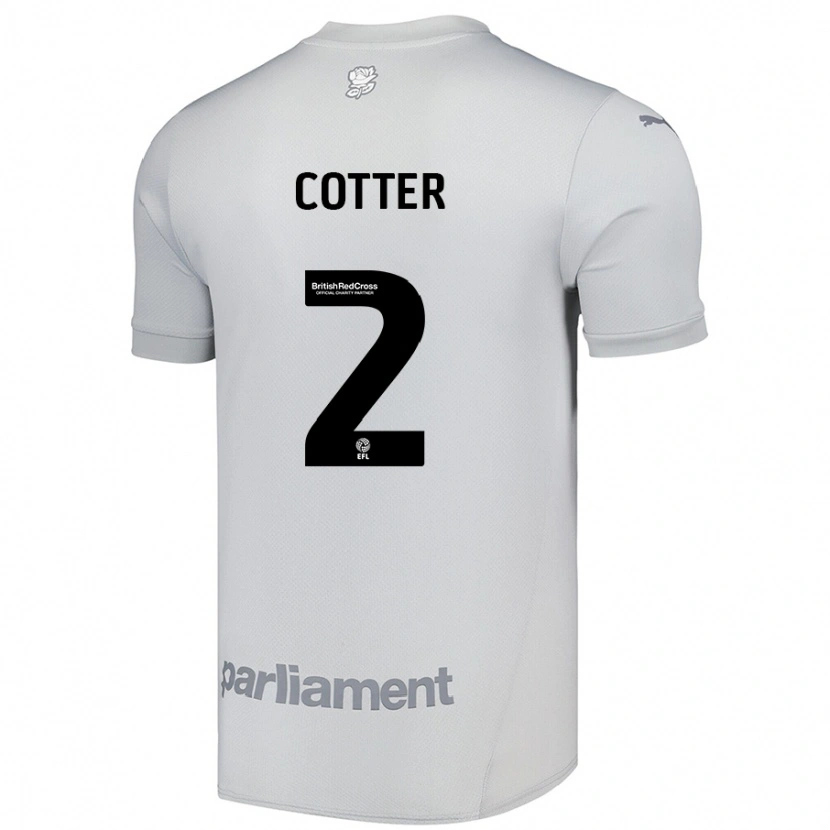 Danxen Hombre Camiseta Barry Cotter #2 Gris Plata 2ª Equipación 2024/25 La Camisa México