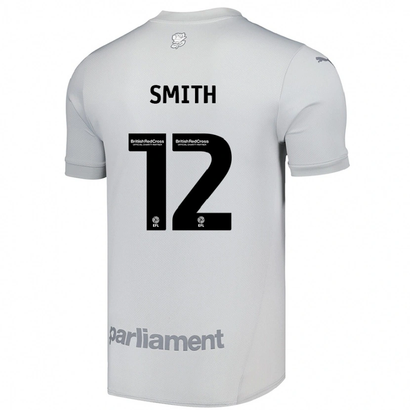 Danxen Hombre Camiseta Jackson Smith #12 Gris Plata 2ª Equipación 2024/25 La Camisa México