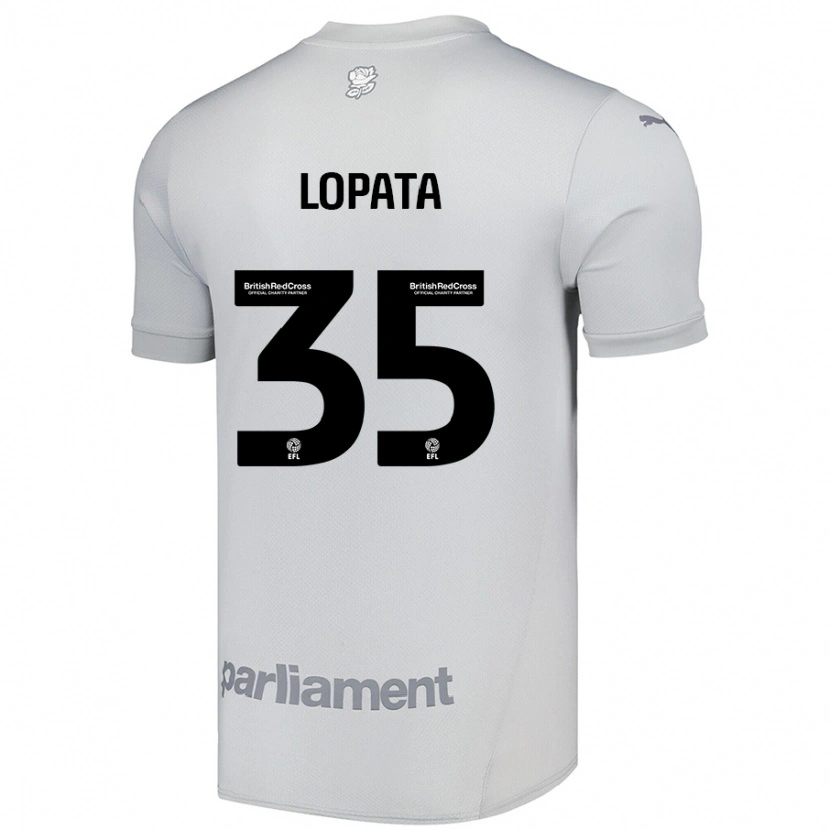 Danxen Hombre Camiseta Kacper Lopata #35 Gris Plata 2ª Equipación 2024/25 La Camisa México