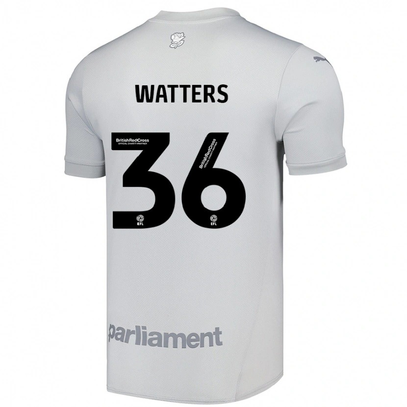 Danxen Hombre Camiseta Max Watters #36 Gris Plata 2ª Equipación 2024/25 La Camisa México