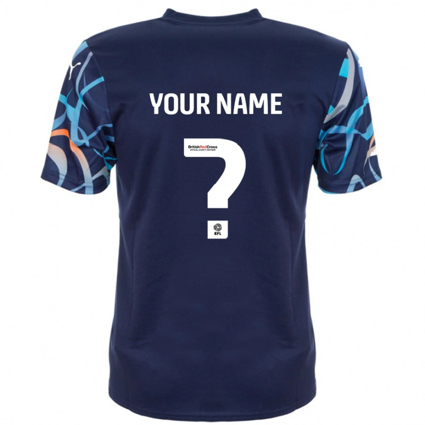 Danxen Hombre Camiseta Su Nombre #0 Azul Marino 2ª Equipación 2024/25 La Camisa México