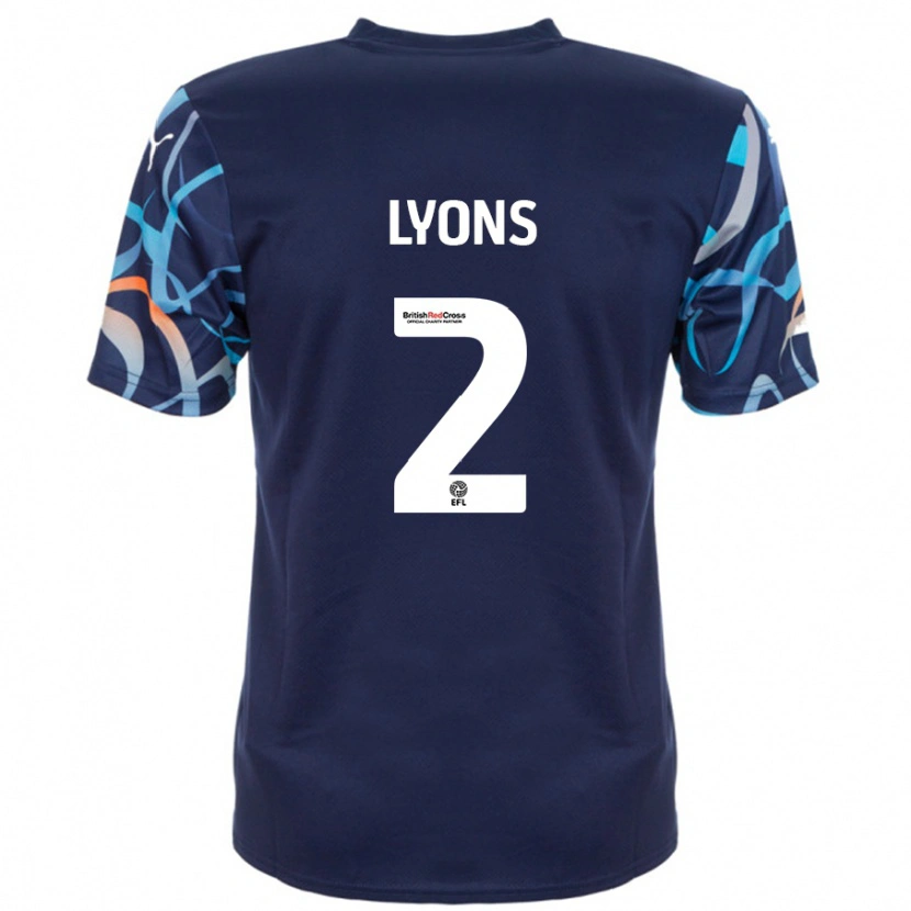Danxen Hombre Camiseta Andy Lyons #2 Azul Marino 2ª Equipación 2024/25 La Camisa México