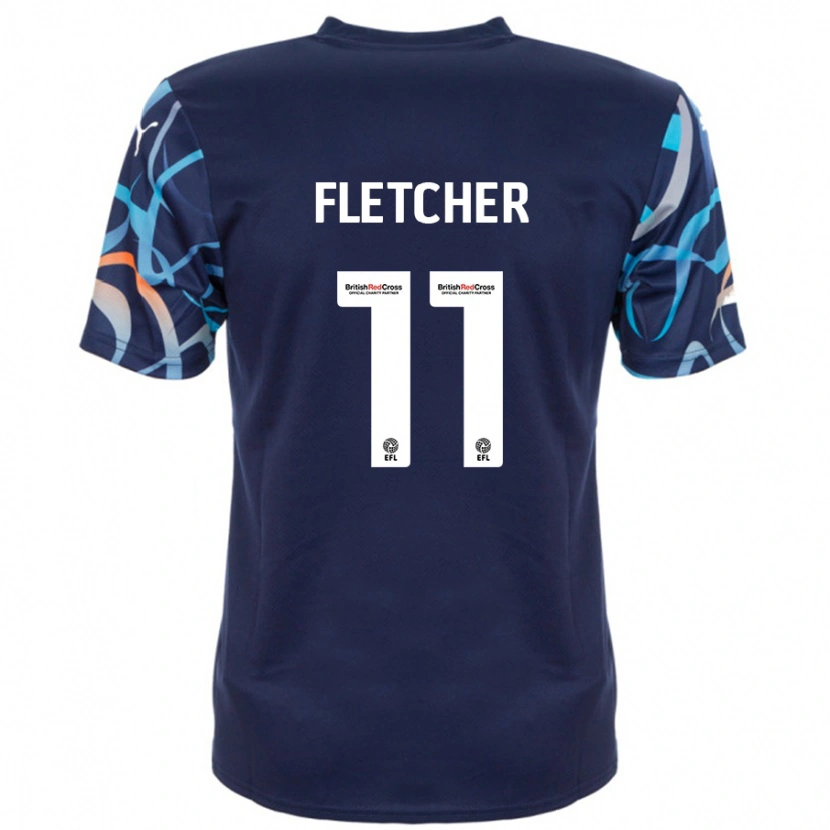 Danxen Hombre Camiseta Ashley Fletcher #11 Azul Marino 2ª Equipación 2024/25 La Camisa México