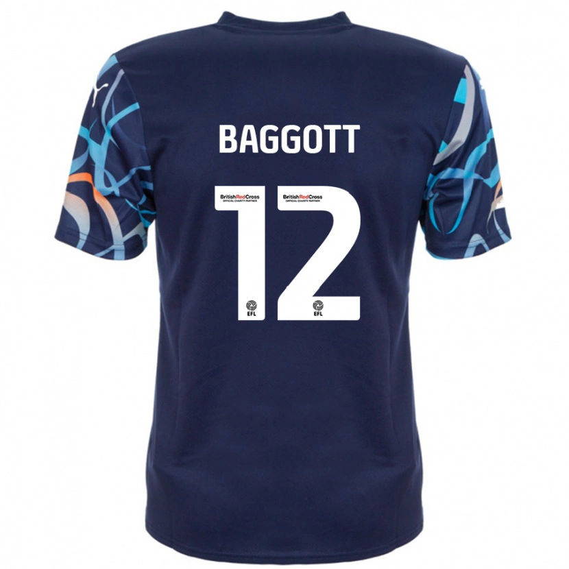 Danxen Hombre Camiseta Elkan Baggott #12 Azul Marino 2ª Equipación 2024/25 La Camisa México