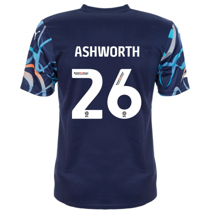 Danxen Hombre Camiseta Zac Ashworth #26 Azul Marino 2ª Equipación 2024/25 La Camisa México