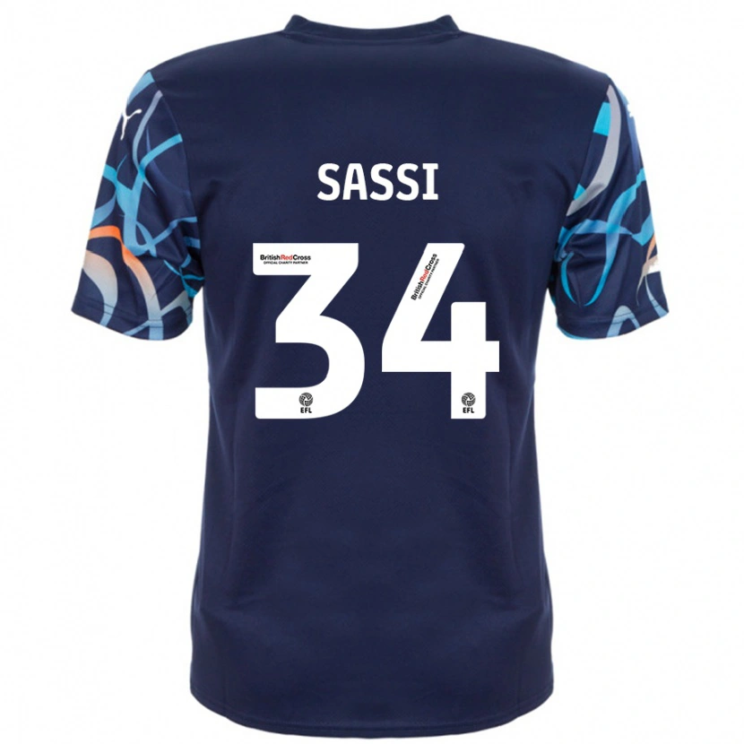 Danxen Hombre Camiseta Dan Sassi #34 Azul Marino 2ª Equipación 2024/25 La Camisa México