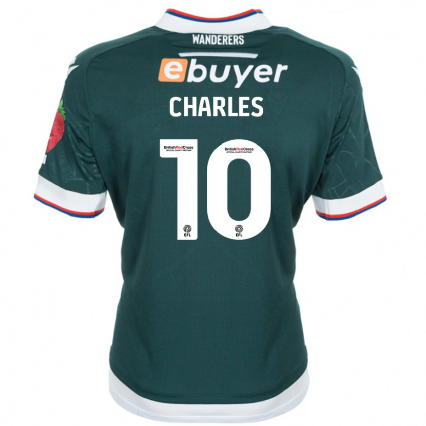 Danxen Hombre Camiseta Dion Charles #10 Verde Oscuro 2ª Equipación 2024/25 La Camisa México