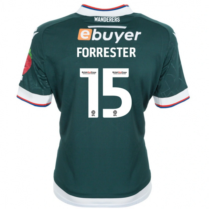 Danxen Hombre Camiseta Will Forrester #15 Verde Oscuro 2ª Equipación 2024/25 La Camisa México