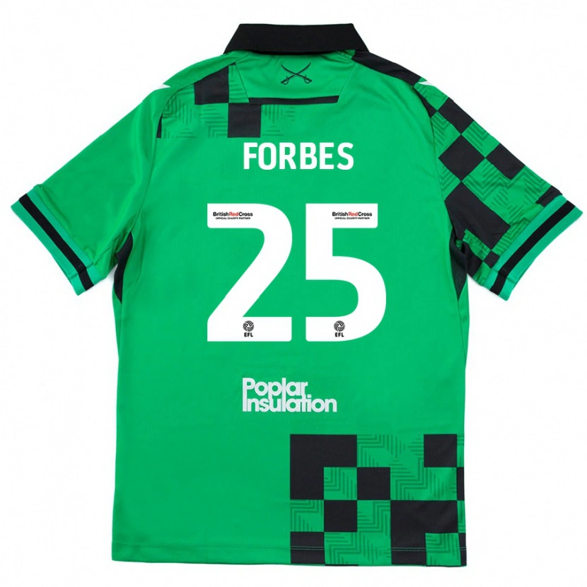 Danxen Hombre Camiseta Michael Forbes #25 Verde Negro 2ª Equipación 2024/25 La Camisa México