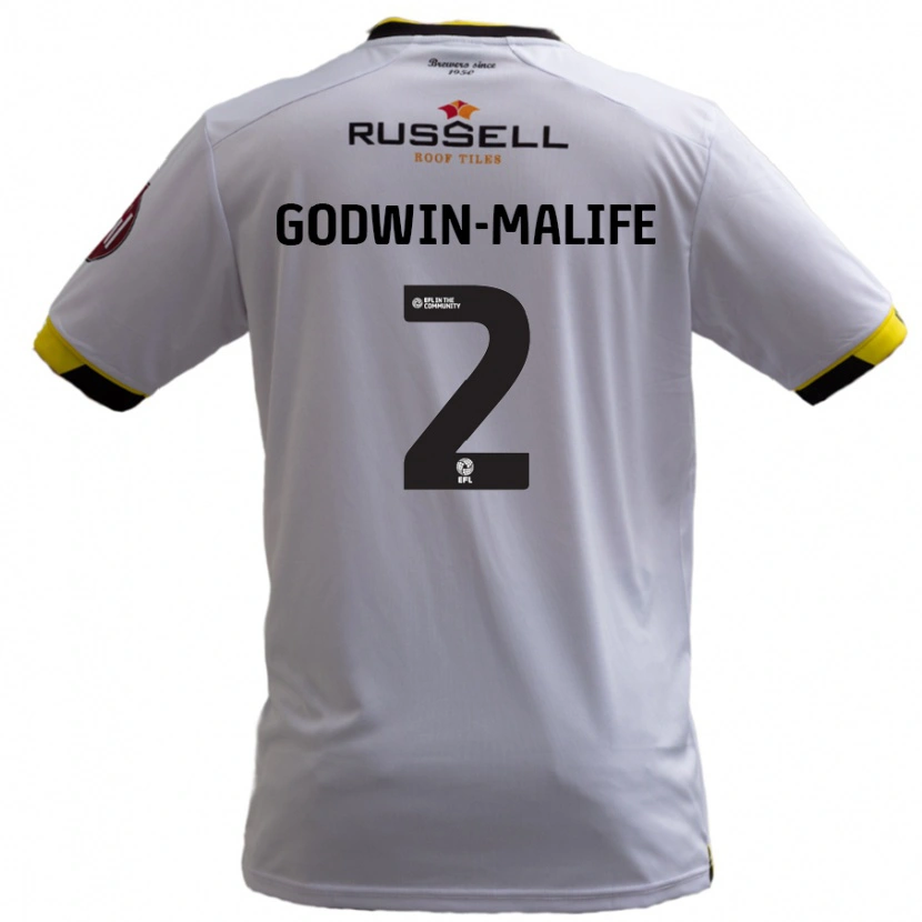 Danxen Hombre Camiseta Udoka Godwin-Malife #2 Blanco 2ª Equipación 2024/25 La Camisa México