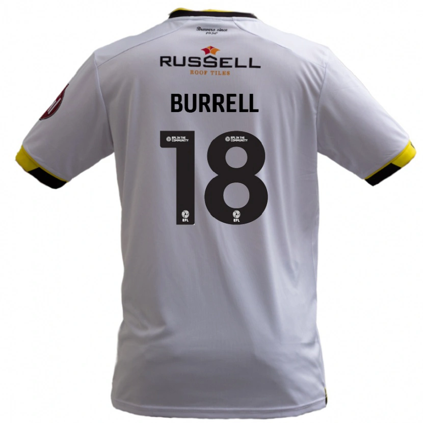 Danxen Hombre Camiseta Rumarn Burrell #18 Blanco 2ª Equipación 2024/25 La Camisa México