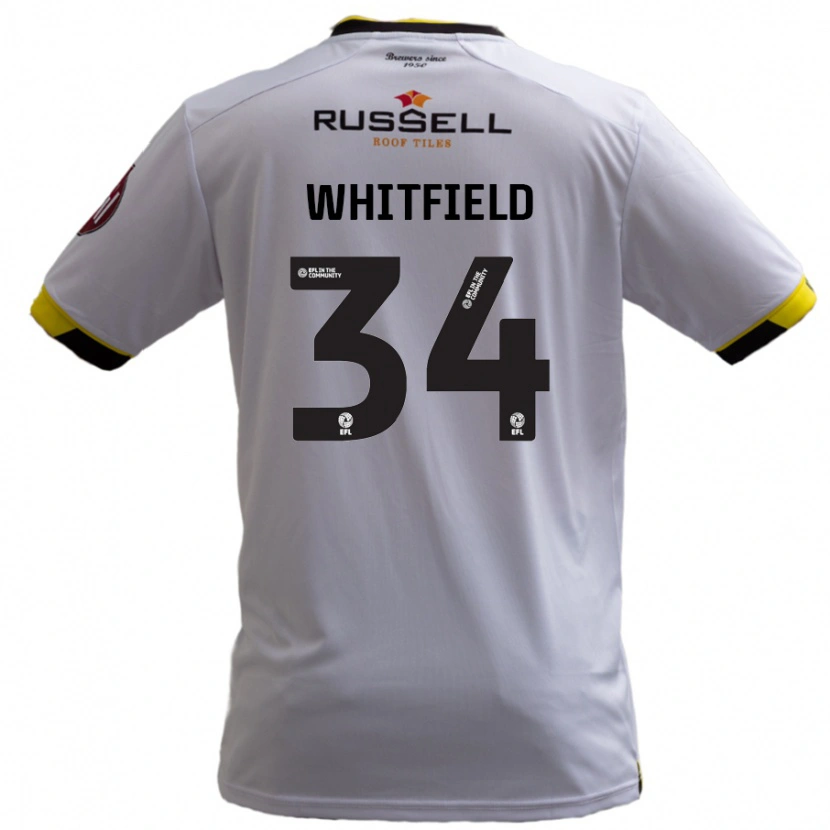 Danxen Hombre Camiseta Ben Whitfield #34 Blanco 2ª Equipación 2024/25 La Camisa México