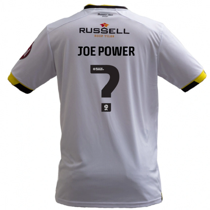 Danxen Hombre Camiseta John Joe Power #0 Blanco 2ª Equipación 2024/25 La Camisa México