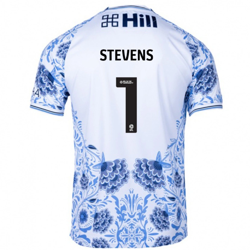 Danxen Hombre Camiseta Jack Stevens #1 Blanco Azul 2ª Equipación 2024/25 La Camisa México