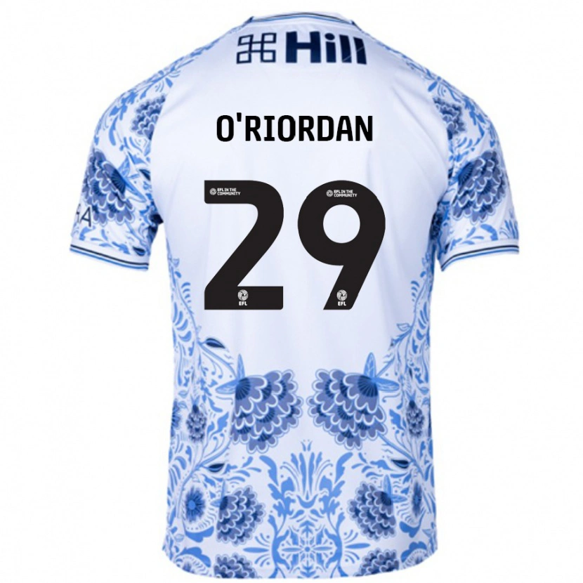 Danxen Hombre Camiseta Connor O'riordan #29 Blanco Azul 2ª Equipación 2024/25 La Camisa México
