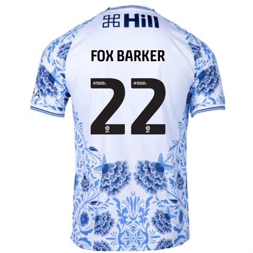 Danxen Hombre Camiseta Mistie Fox-Barker #22 Blanco Azul 2ª Equipación 2024/25 La Camisa México