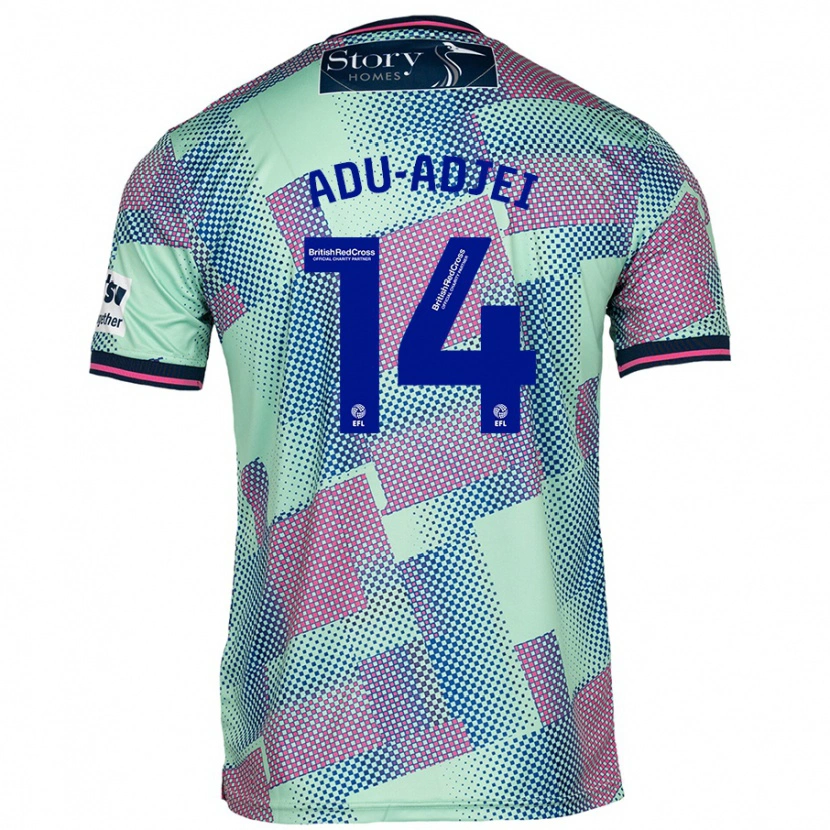 Danxen Hombre Camiseta Daniel Adu-Adjei #14 Verde 2ª Equipación 2024/25 La Camisa México