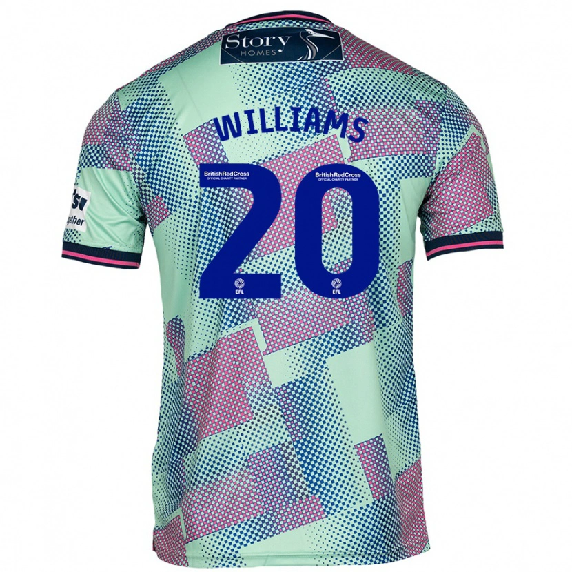 Danxen Hombre Camiseta Ben Williams #20 Verde 2ª Equipación 2024/25 La Camisa México