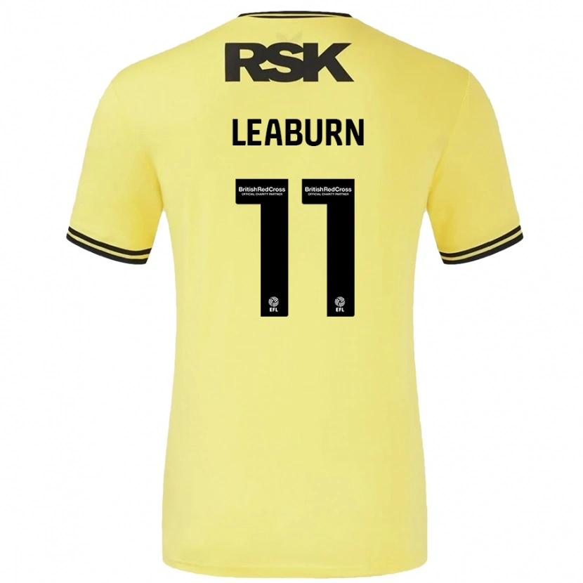 Danxen Hombre Camiseta Miles Leaburn #11 Amarillo Negro 2ª Equipación 2024/25 La Camisa México