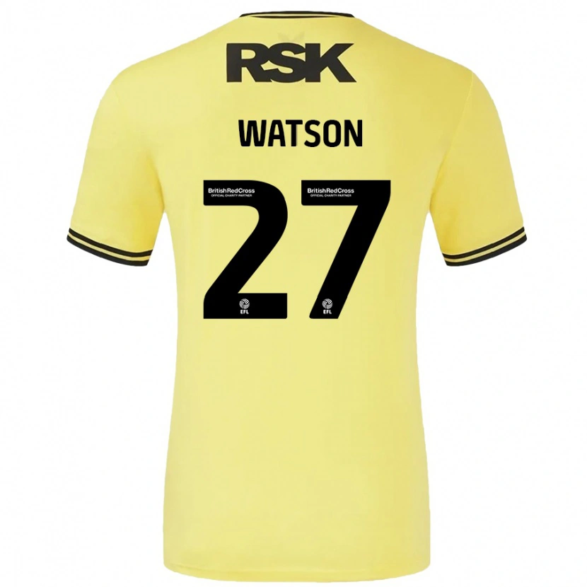 Danxen Hombre Camiseta Tennai Watson #27 Amarillo Negro 2ª Equipación 2024/25 La Camisa México