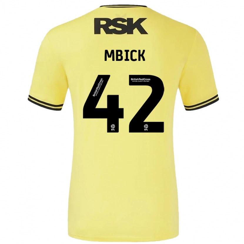 Danxen Hombre Camiseta Micah Mbick #42 Amarillo Negro 2ª Equipación 2024/25 La Camisa México