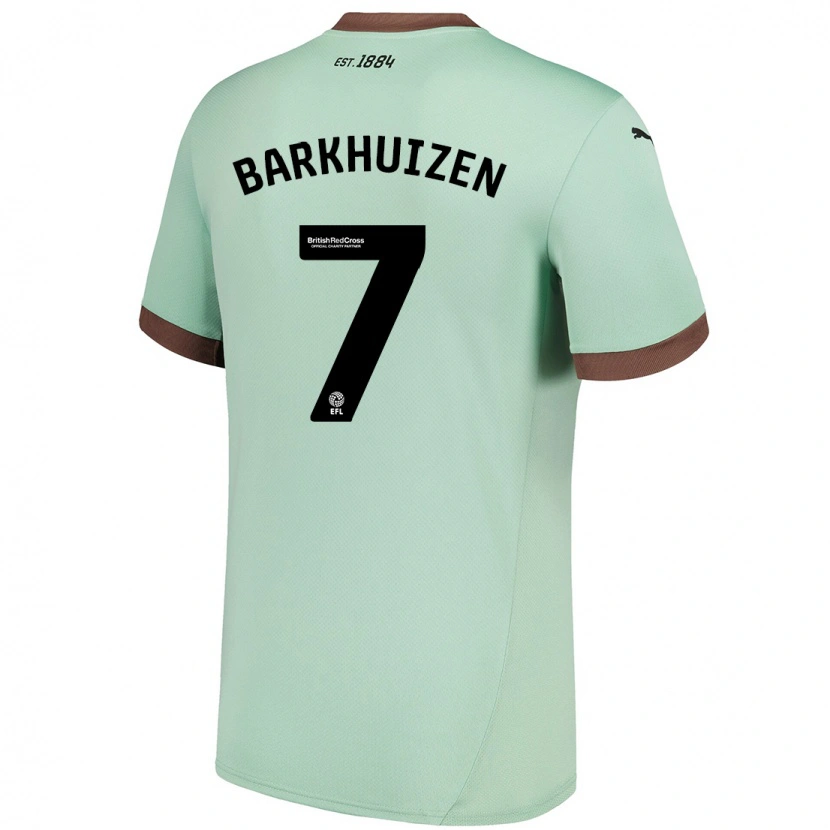 Danxen Hombre Camiseta Tom Barkhuizen #7 Verde Pálido 2ª Equipación 2024/25 La Camisa México