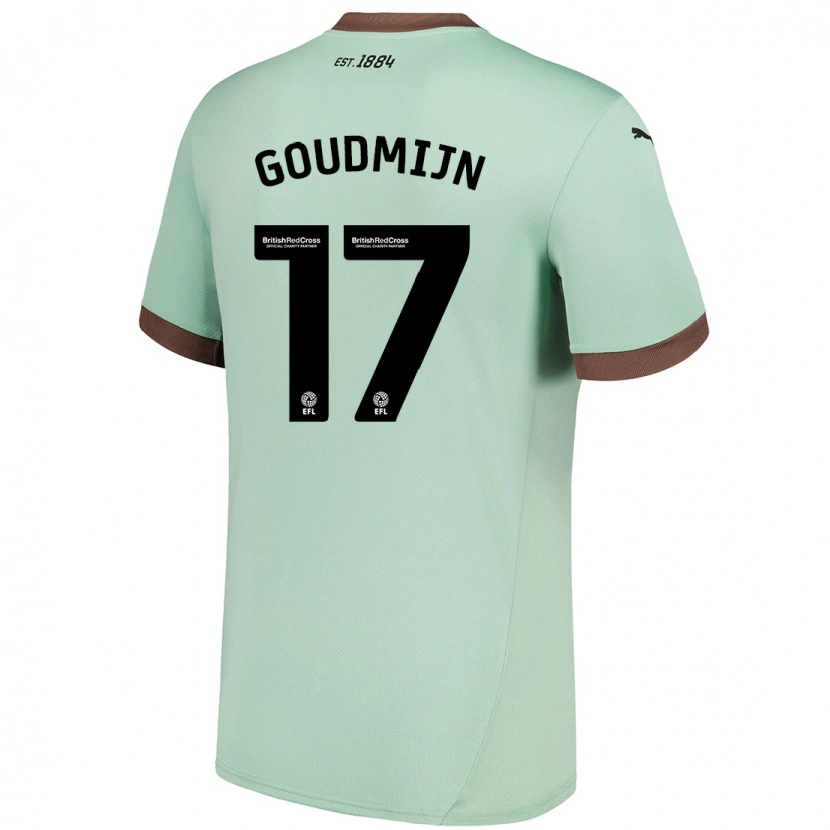 Danxen Hombre Camiseta Kenzo Goudmijn #17 Verde Pálido 2ª Equipación 2024/25 La Camisa México