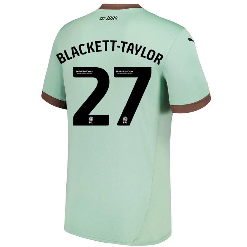 Danxen Hombre Camiseta Corey Blackett-Taylor #27 Verde Pálido 2ª Equipación 2024/25 La Camisa México