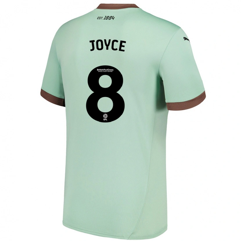 Danxen Hombre Camiseta Emily Joyce #8 Verde Pálido 2ª Equipación 2024/25 La Camisa México