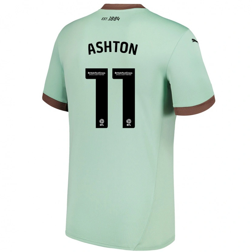 Danxen Hombre Camiseta Eleanor Ashton #11 Verde Pálido 2ª Equipación 2024/25 La Camisa México
