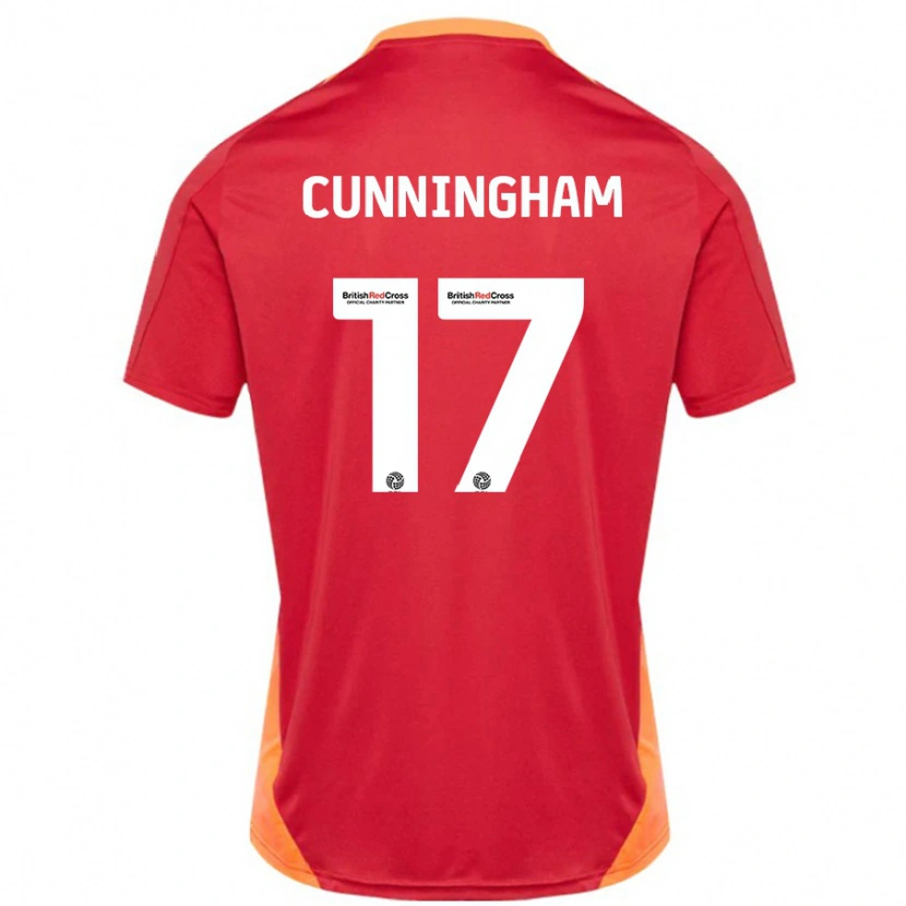 Danxen Hombre Camiseta Zoe Cunningham #17 Azul Blanquecino 2ª Equipación 2024/25 La Camisa México