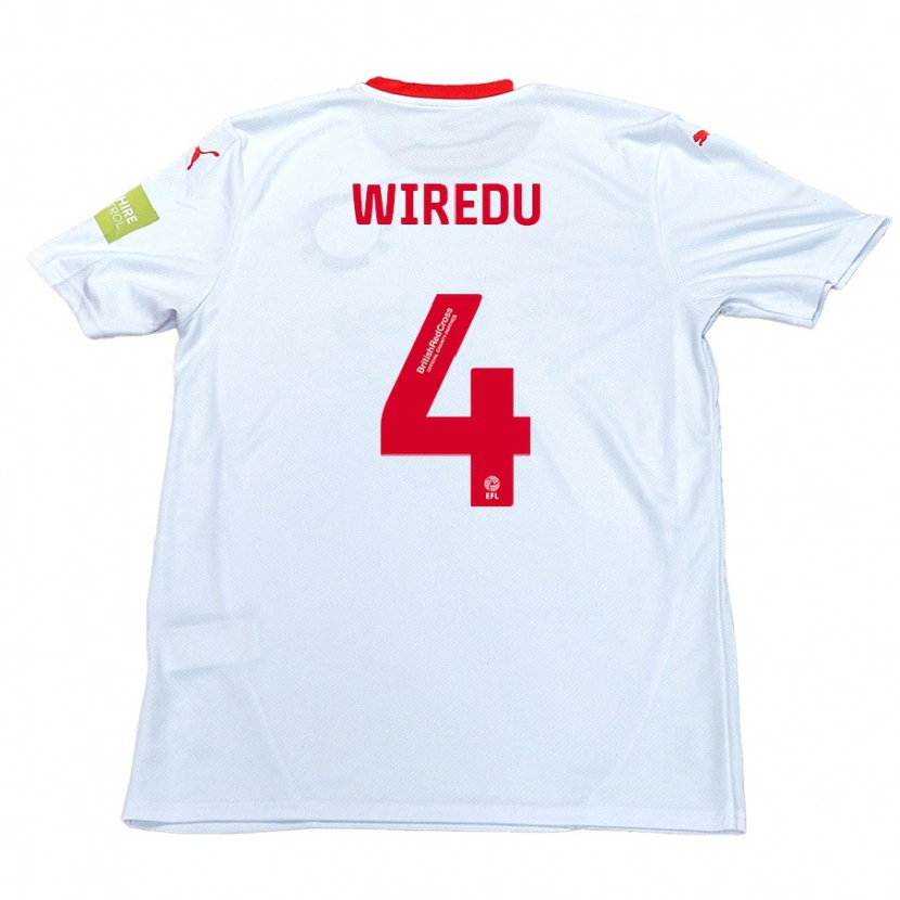 Danxen Hombre Camiseta Brendan Wiredu #4 Blanco 2ª Equipación 2024/25 La Camisa México