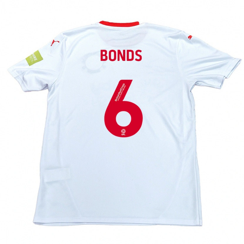 Danxen Hombre Camiseta Elliot Bonds #6 Blanco 2ª Equipación 2024/25 La Camisa México