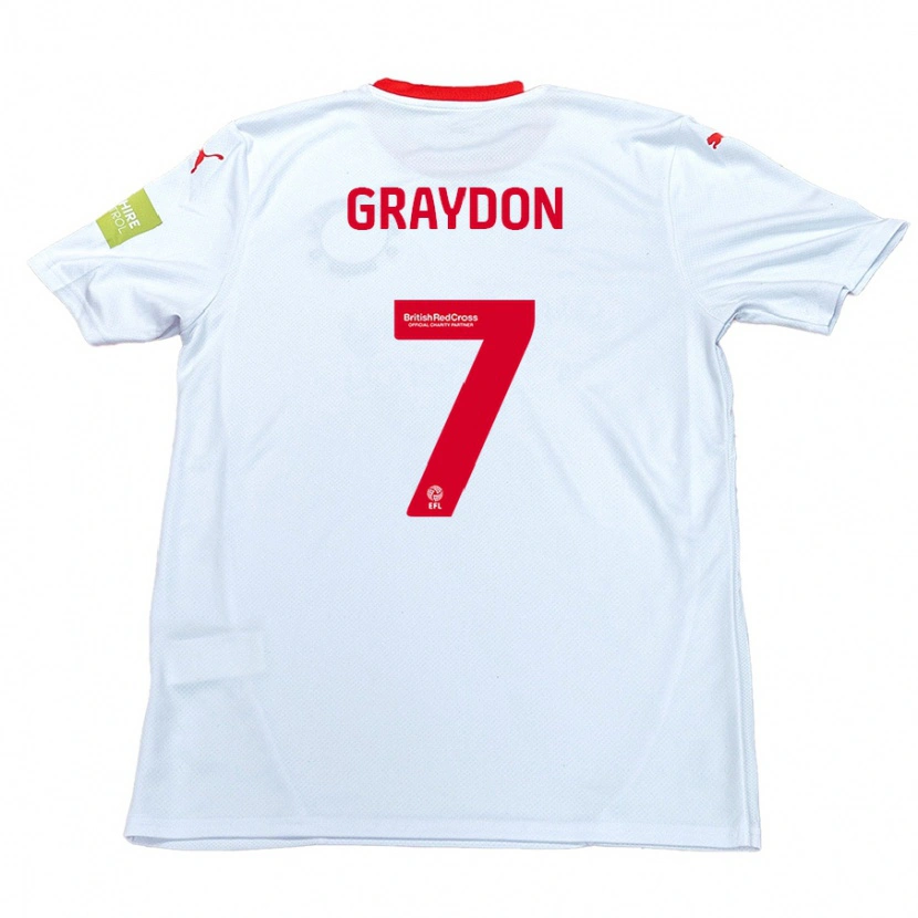 Danxen Hombre Camiseta Ryan Graydon #7 Blanco 2ª Equipación 2024/25 La Camisa México