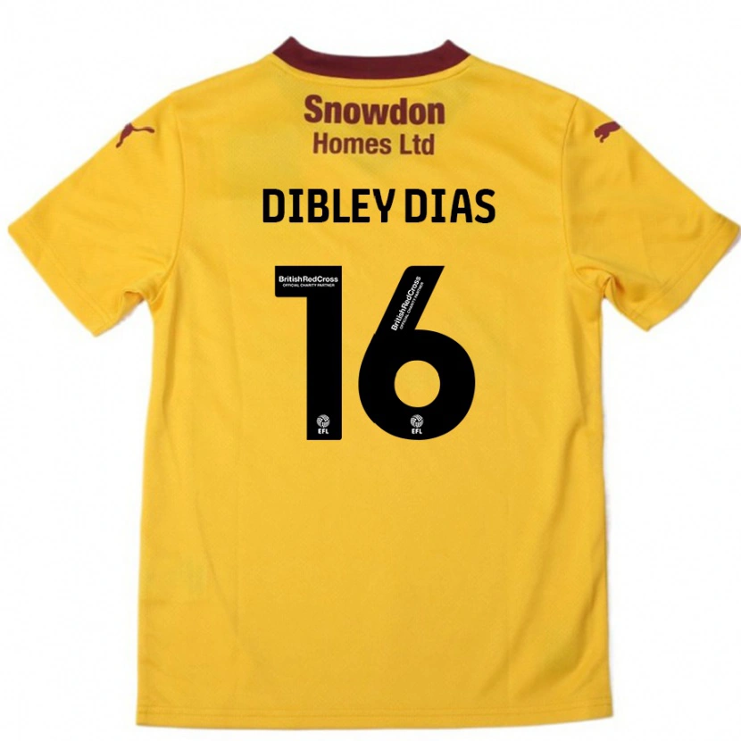 Danxen Hombre Camiseta Matt Dibley-Dias #16 Naranja Borgoña 2ª Equipación 2024/25 La Camisa México