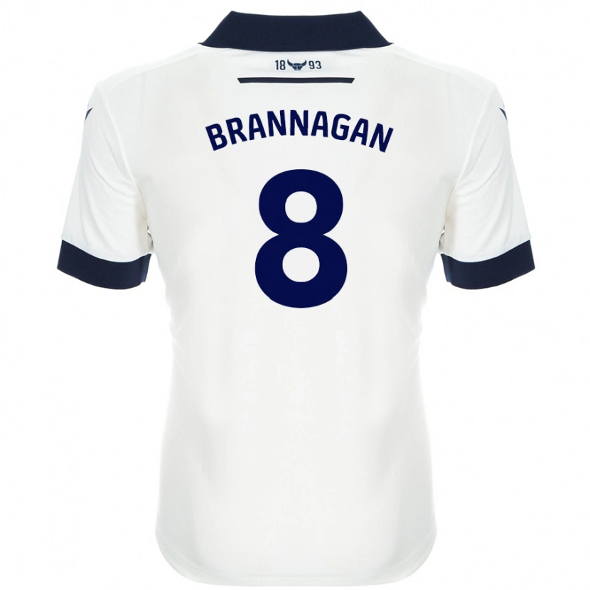 Danxen Hombre Camiseta Cameron Brannagan #8 Blanco Azul Marino 2ª Equipación 2024/25 La Camisa México